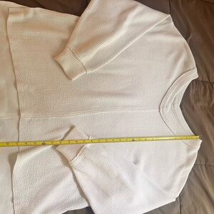 Aerie White V Neck Sweater